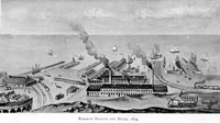 Railway Station and Docks, 1854