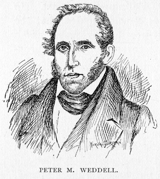 drawing of Peter M. Weddell