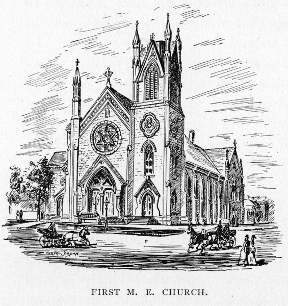 drawing of First M. E. Church