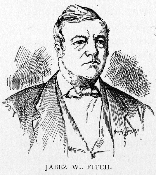 drawing of Jabez W. Fitch