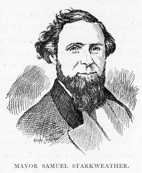 drawing of Mayor Samuel Starkweather