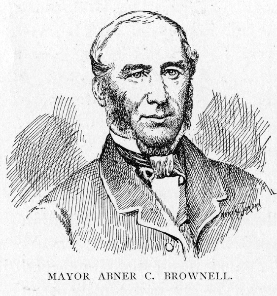 drawing of Mayor Abner C. Brownell