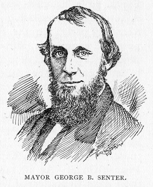 drawing of Mayor George B. Senter