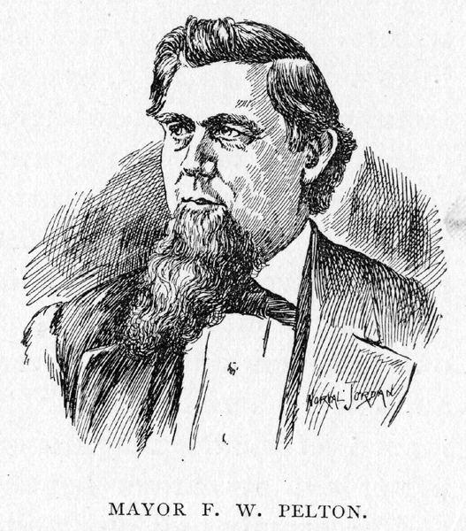 drawing of Mayor F. W. Felton