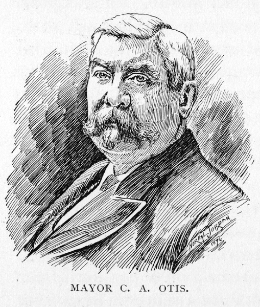 drawing of Mayor C. A. Otis