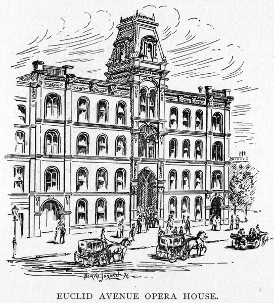 drawing of Euclid Avenue Opera House