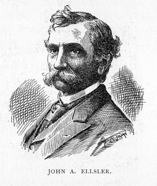 drawing of John A. Ellsler