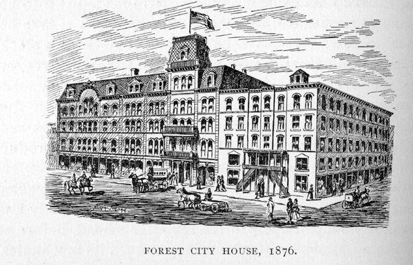 drawing of Forest City House, 1876