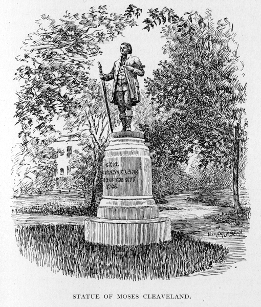drawing of Statue of Moses Cleaveland