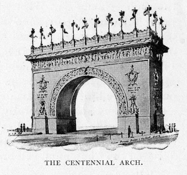 Drawing of The Centennial Arch