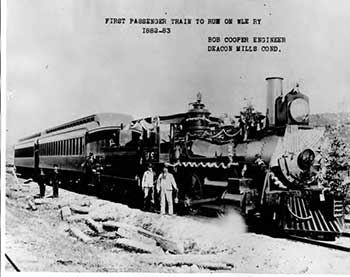 First Wheeling and Lake Erie passenger train, 1883