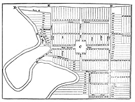 Spafford's first map of Cleveland