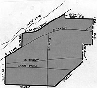 Map of Glenville area site of Glenville Shootout 